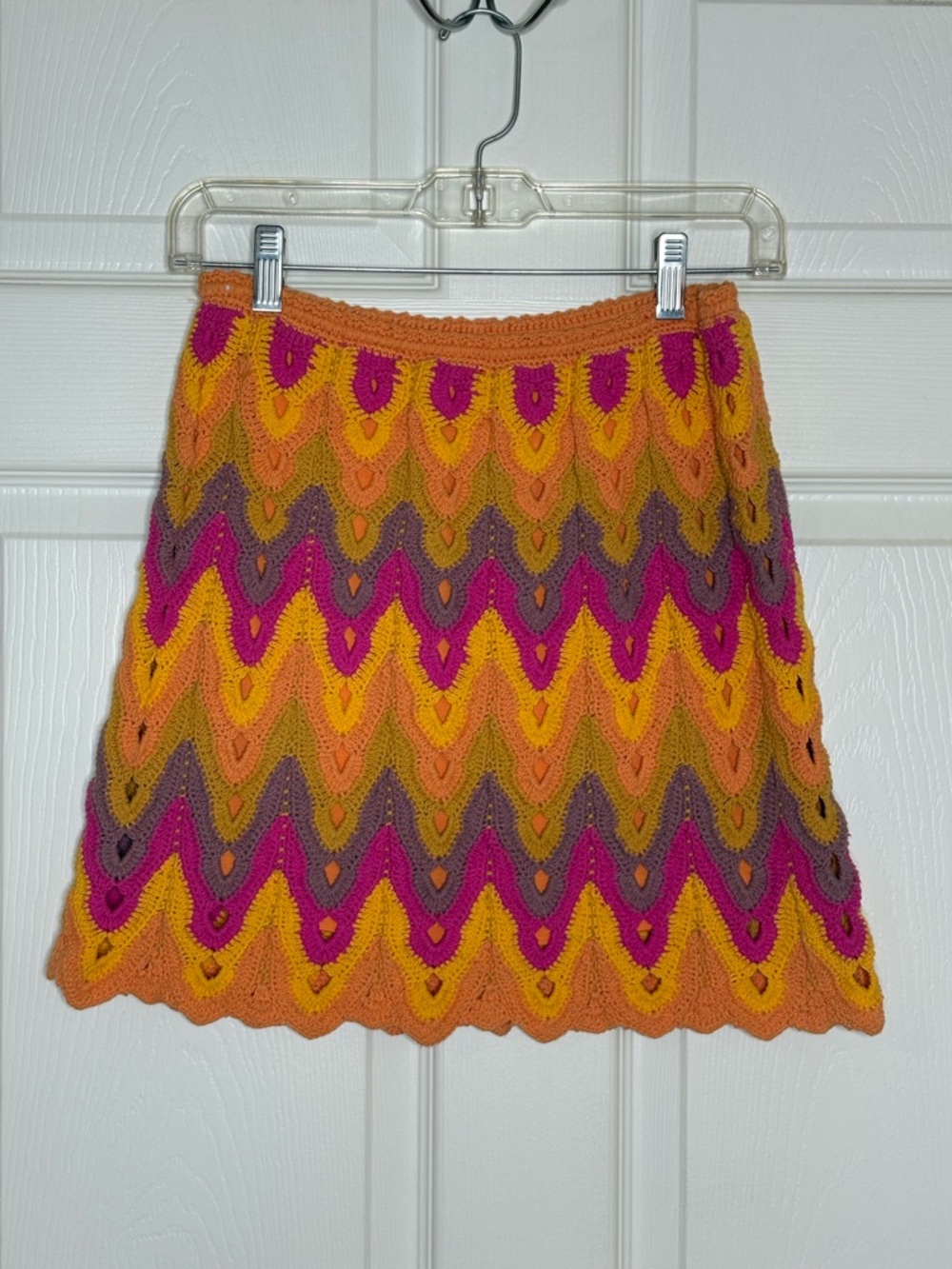 Free People Colorful Crochet Mini Skirt - Picture 3 of 12
